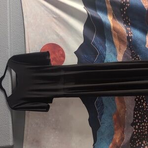 Black Cut Out Cross Back Wide Leg Jumpsuit